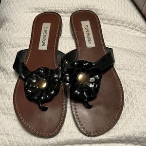 Patent leather sandals